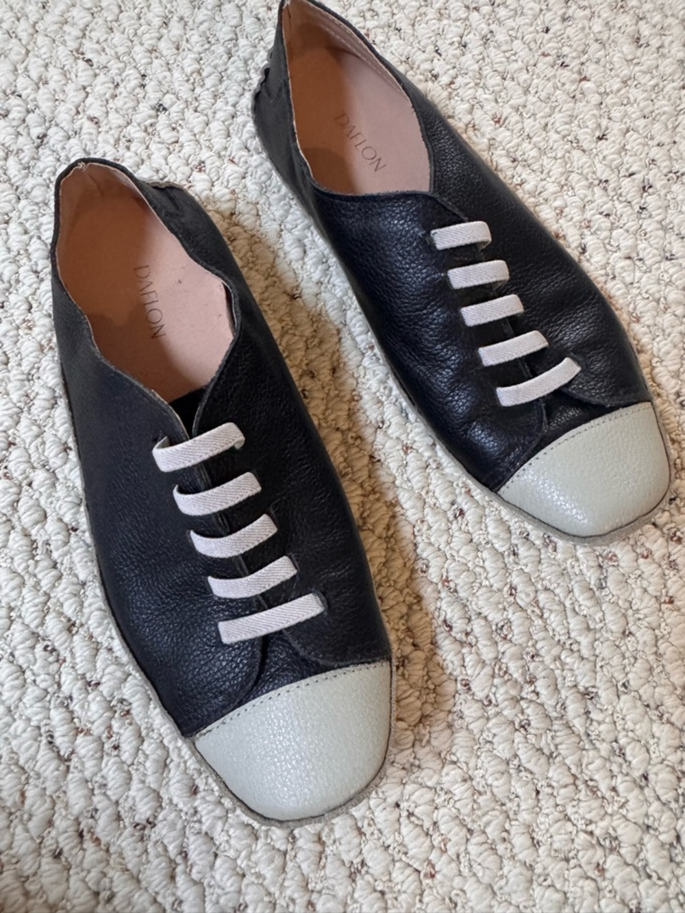 Brazilian Brand Daflon Black Leather Slip-On Sneaker “Tênis Soft em Couro Preto"